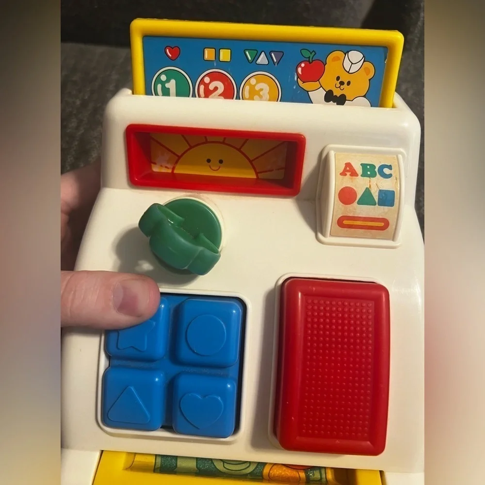 Fisher Price Toy Cash Register 1992 Vintage Works